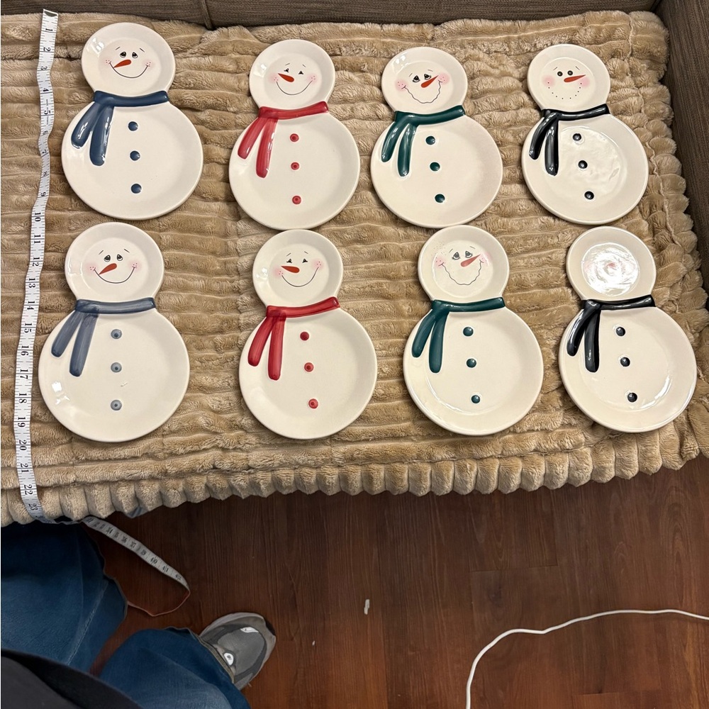 Snowman Holiday Plate Set - Multicolor